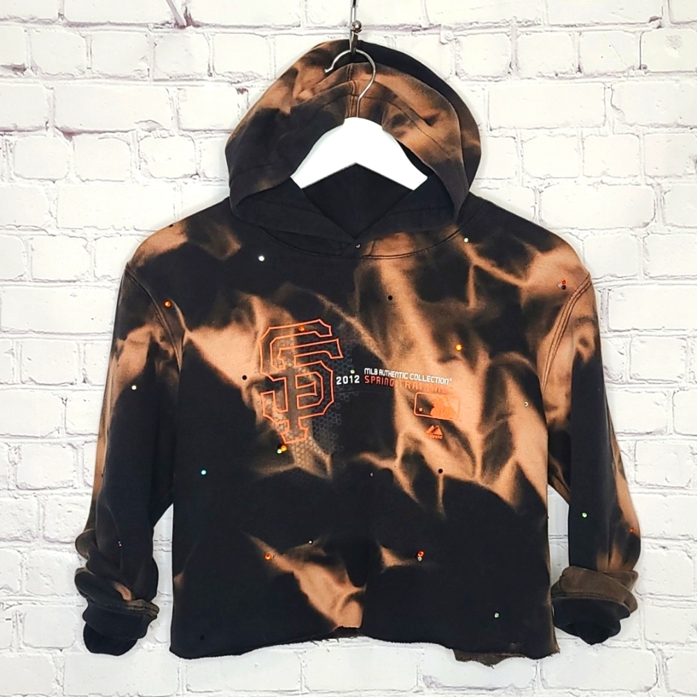 San Francisco Giants Crop Hoodie W/Rhinestones